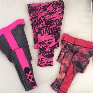 Lot of 3 Girls 10-12 Athletic Leggings